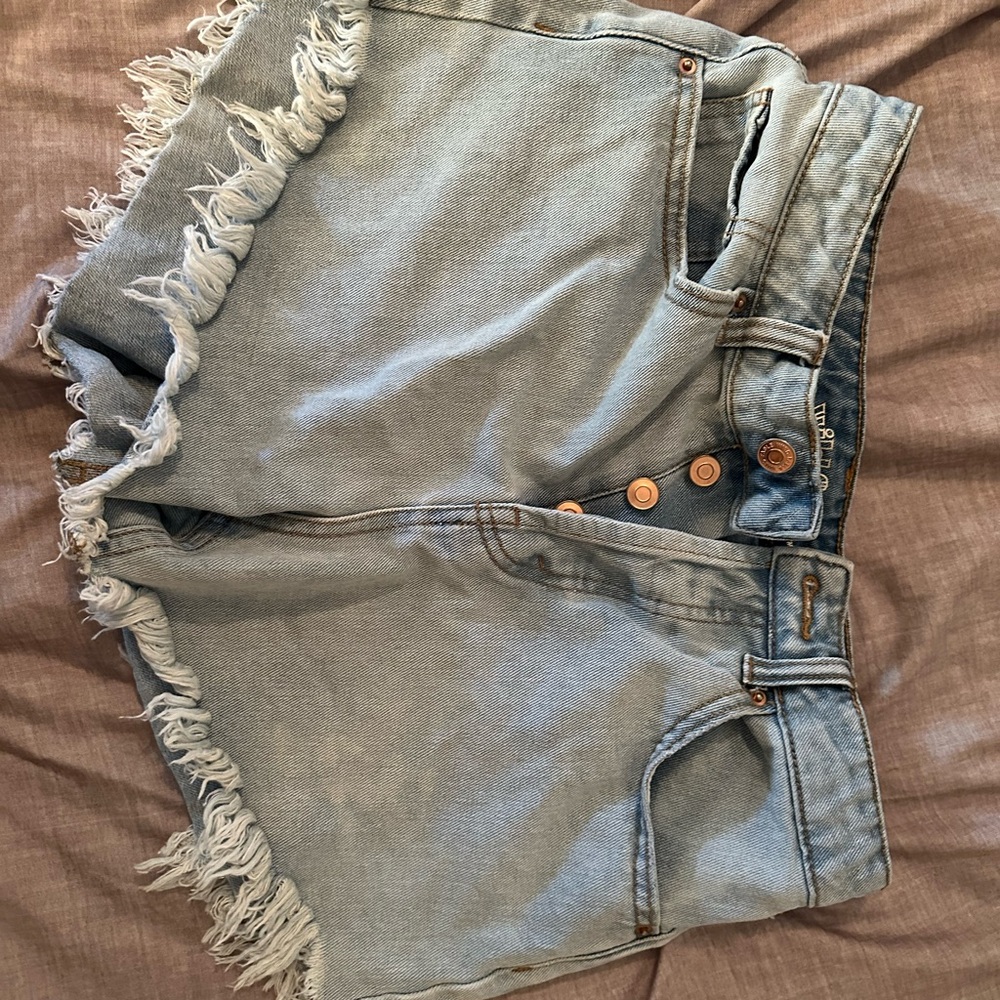 Wild Fable Light Blue Denim Shorts with Copper Buttons